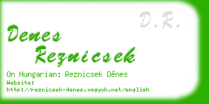 denes reznicsek business card